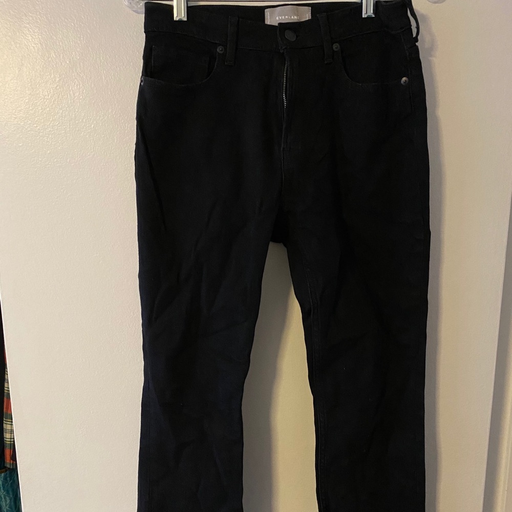 Everlane Kick Crop Jean in Black
